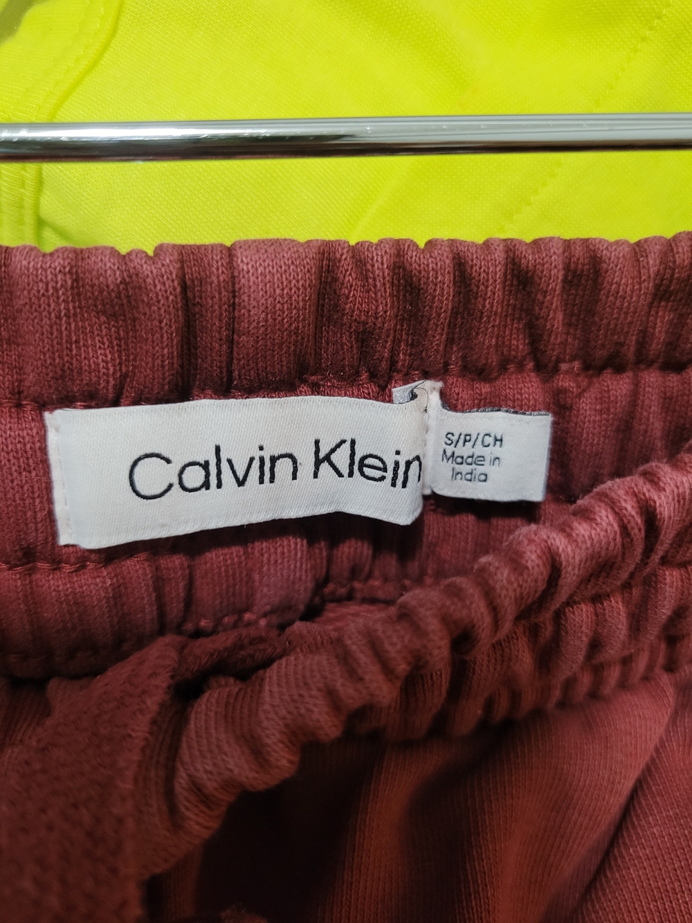 Calvin Klein Maroon Drawstring Track Joggers - Picture 6 of 6